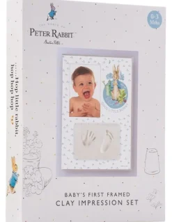 Peter Rabbit Baby Hand And Foot Clay Frame Gift Set in Multicolour