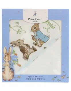 Peter Rabbit Benjamin Bunny Hooded Towel in White