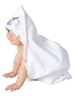 Peter Rabbit Benjamin Bunny Hooded Towel in White
