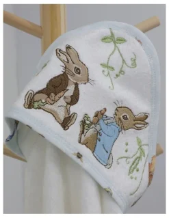 Peter Rabbit Benjamin Bunny Hooded Towel in White
