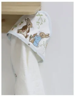 Peter Rabbit Benjamin Bunny Hooded Towel in White