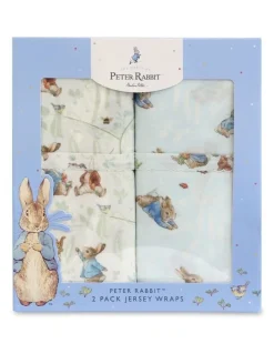Peter Rabbit Benjamin Bunny Jersey Wraps 2 Pack in Blue