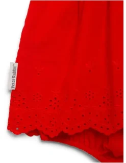 Peter Rabbit Broderie Dress in Red