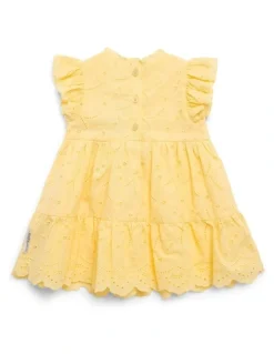 Peter Rabbit Broderie Lace Dress in Yellow