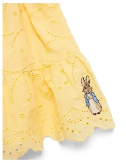 Peter Rabbit Broderie Lace Dress in Yellow