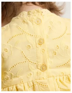 Peter Rabbit Broderie Lace Dress in Yellow