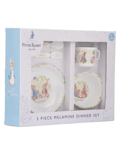 Peter Rabbit Classic 5 Piece Dinner Set in White