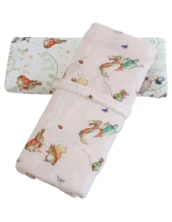 Peter Rabbit Flopsy Mopsy and Cottontail Jersey Wraps 2 Pack in Pink