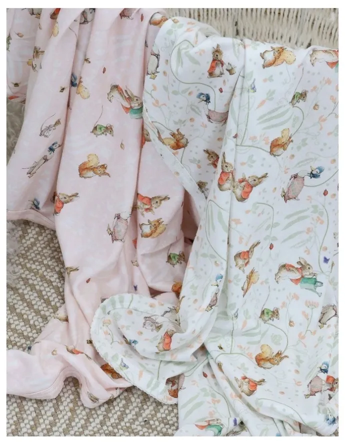 Peter Rabbit Flopsy Mopsy and Cottontail Jersey Wraps 2 Pack in Pink