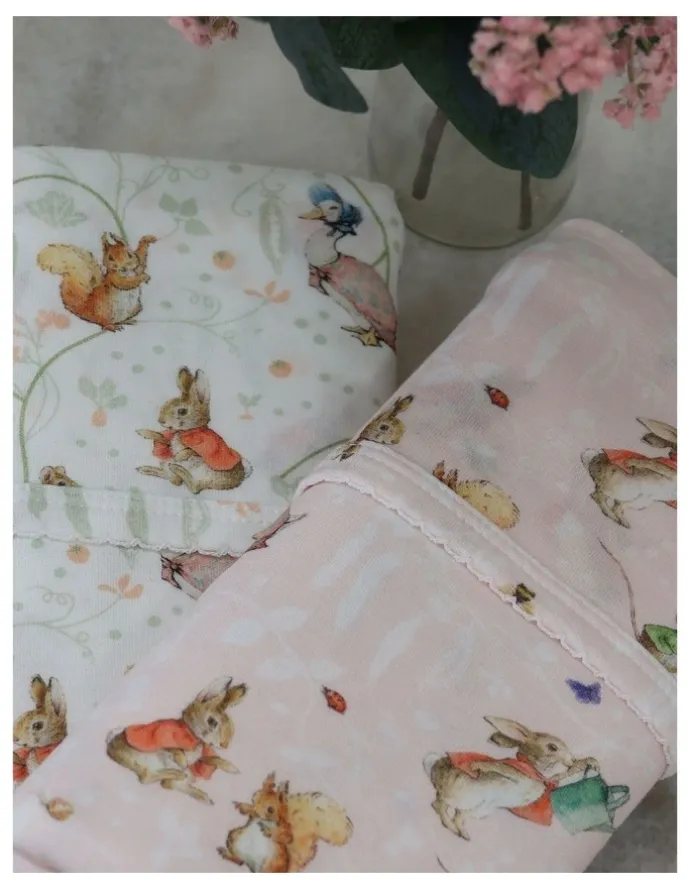 Peter Rabbit Flopsy Mopsy and Cottontail Jersey Wraps 2 Pack in Pink