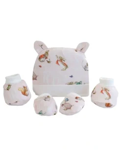 Peter Rabbit Flopsy Mopsy and Cottontail Newborn Set 3Pieces in Pink