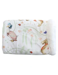 Peter Rabbit Flopsy Mopsy & Cottontail Cuddle Blanket in Pink