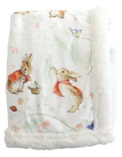 Peter Rabbit Flopsy Mopsy & Cottontail Cuddle Blanket in Pink
