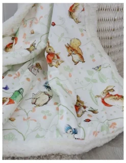 Peter Rabbit Flopsy Mopsy & Cottontail Cuddle Blanket in Pink