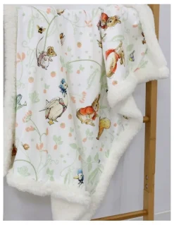 Peter Rabbit Flopsy Mopsy & Cottontail Cuddle Blanket in Pink