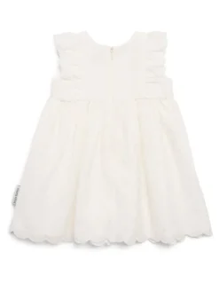 Peter Rabbit Metallic Spot Occasion Dress in White
