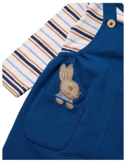 Peter Rabbit Overalls Set in Blue