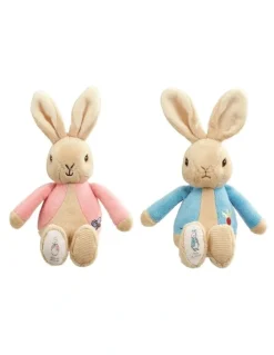 Peter Rabbit Peter Rabbit And Flopsy Bunny Bean Rattle Plush Toy