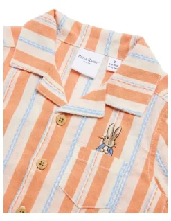 Peter Rabbit Stripe Set in Blue/Orange