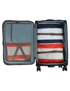 PIERRE CARDIN Horizon Soft Water-Repellent Medium Suitcase Spinner in Navy