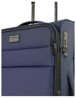 PIERRE CARDIN Horizon Soft Water-Repellent Medium Suitcase Spinner in Navy