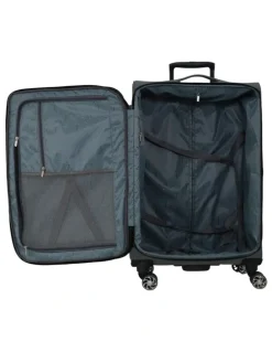 PIERRE CARDIN Horizon Soft Water-Repellent MEDIUM Suitcase Spinner in Charcoal