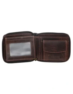 PIERRE CARDIN Italian Leather Wallet in Chocolate