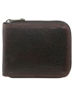 PIERRE CARDIN Italian Leather Wallet in Chocolate
