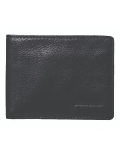 PIERRE CARDIN Italian Leather Bi-Fold Wallet in Black