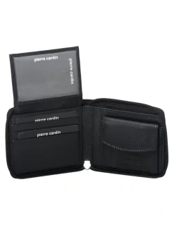 PIERRE CARDIN Italian Leather Wallet in Black
