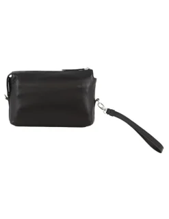 PIERRE CARDIN Leather Organizer Bag in Black