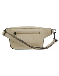 PIERRE CARDIN Leather 3-Way Sling Bag in Cement