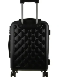 PIERRE CARDIN Metro CABIN Hard Shell with Mini Beauty Case Set Assorted Leather Tag in Black