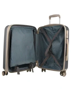 PIERRE CARDIN Musee 54cm Cabin Hard-Shell 2-Tone Suitcase in Graphite