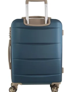 PIERRE CARDIN Musee 54cm Cabin Hard-Shell 2-Tone Suitcase in Blue