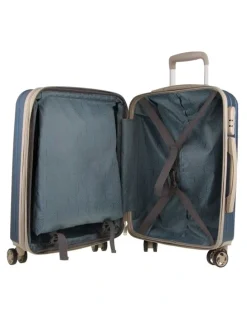PIERRE CARDIN Musee 54cm Cabin Hard-Shell 2-Tone Suitcase in Blue