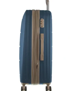 PIERRE CARDIN Musee 80cm Large Hard-Shell 2-Tone Suitcase in Blue