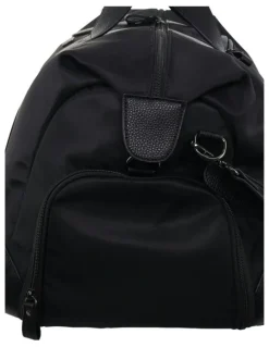 PIERRE CARDIN Nylon Adventure Overnight Bag in Black