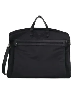 PIERRE CARDIN Nylon Overnight Garment Bag in Black