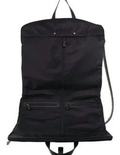 PIERRE CARDIN Nylon Overnight Garment Bag in Black