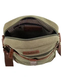 Pierre Cardin Pierre Cardin Canvas Crossbody Bag in Brown
