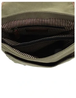 PIERRE CARDIN Pierre Cardin Canvas Buckle Satchel n Brown - Canvas/Vegan Leather
