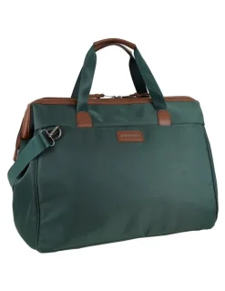 PIERRE CARDIN Pierre Cardin Euro Overnighter Carry On in Olive - Nylon/Vegan Leather