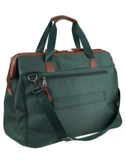 PIERRE CARDIN Pierre Cardin Euro Overnighter Carry On in Olive - Nylon/Vegan Leather