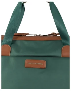 PIERRE CARDIN Pierre Cardin Euro Overnighter Carry On in Olive - Nylon/Vegan Leather