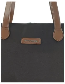 PIERRE CARDIN Pierre Cardin Euro Tote in Chocolate - Nylon/Vegan Leather