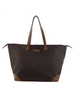 PIERRE CARDIN Pierre Cardin Euro Tote in Chocolate - Nylon/Vegan Leather