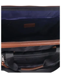 PIERRE CARDIN Pierre Cardin Euro Overnighter Carry On in Black - Nylon/Vegan Leather
