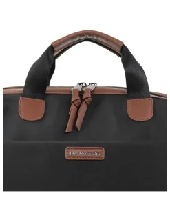 PIERRE CARDIN Pierre Cardin Euro Backpack Carry On in Black - Nylon/Vegan Leather