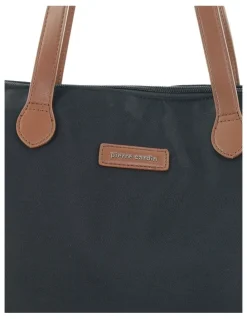 PIERRE CARDIN Pierre Cardin Euro Tote in Black - Nylon/Vegan Leather